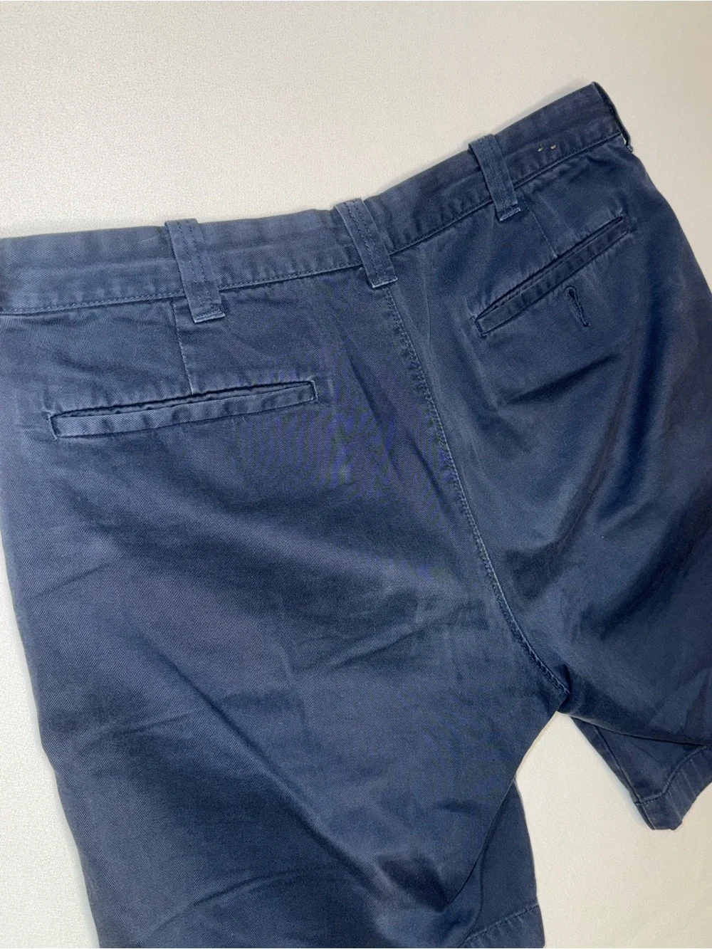 J. Crew Stanton Men’s Navy Blue Flat Front Chino Shorts Size 31, 9” Inseam